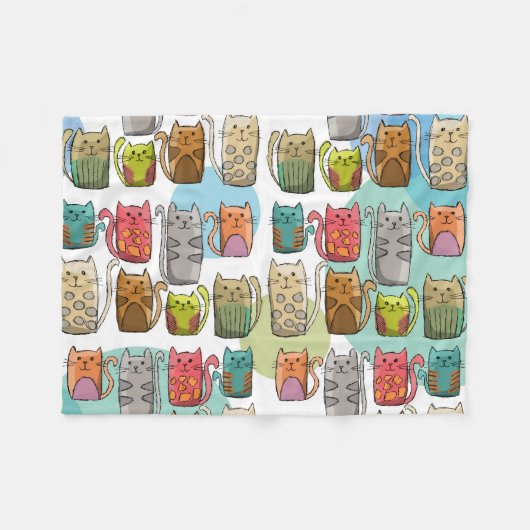 Katzen! Fleecedecke (Vorderseite (Horizontal))