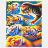 Katzen Fleecedecke (Vorderseite)