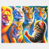 Katzen Fleecedecke (Vorderseite (Horizontal))