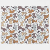 Katzen Fleecedecke (Vorderseite (Horizontal))