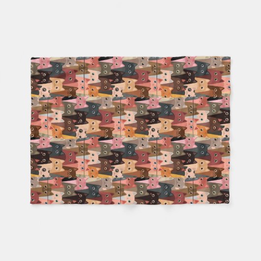 Katzen-Fleecedecke Fleecedecke (Vorderseite (Horizontal))