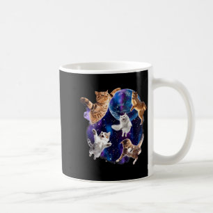 Katzen fliegen in Galaxie Vintage 90er lustige Gal Kaffeetasse