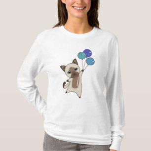 Katzen fliegen mit Balloons zu den besten süßen Ka T-Shirt