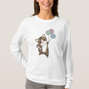 Katzen fliegen mit Balloons zu den besten süßen Ka T-Shirt