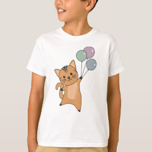 Katzen fliegen mit Balloons zu den besten süßen Ka T-Shirt