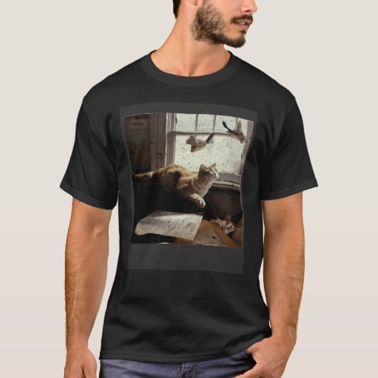 Katzen-Fliegestaffel T-Shirt (Vorderseite)