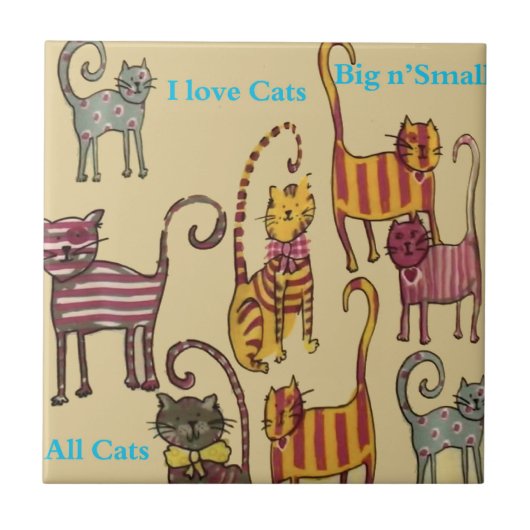 Katzen Fliese (Vorderseite)