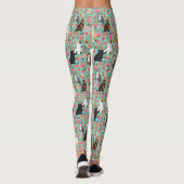 Katzen Florals minze Vintage Blumenzwiebeln Leggings (Rückseite)