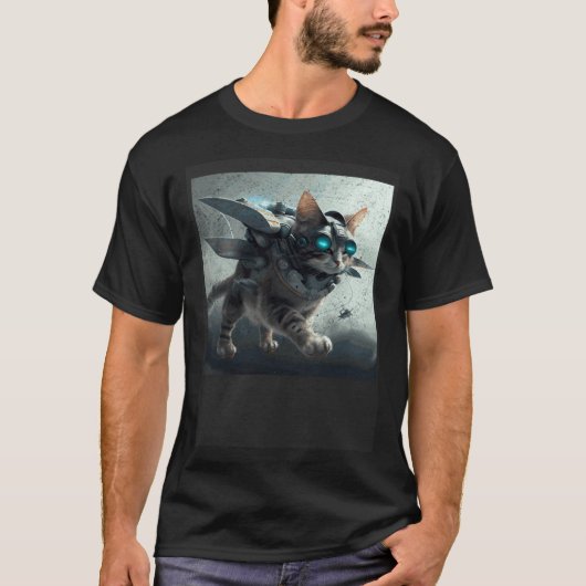 Katzen-Flug-Krieg T-Shirt (Vorderseite)