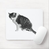 Katzen-Fokus-Mauspad unterstützt ruhigen Arbeitsal Mousepad (Mit Mouse)