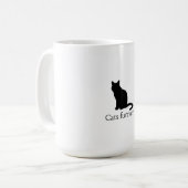 Katzen fördern Katzen Tasse! Kaffeetasse (Vorderseite Links)