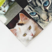 Katzen-Foto-Collage Fleecedecke (Ecke)