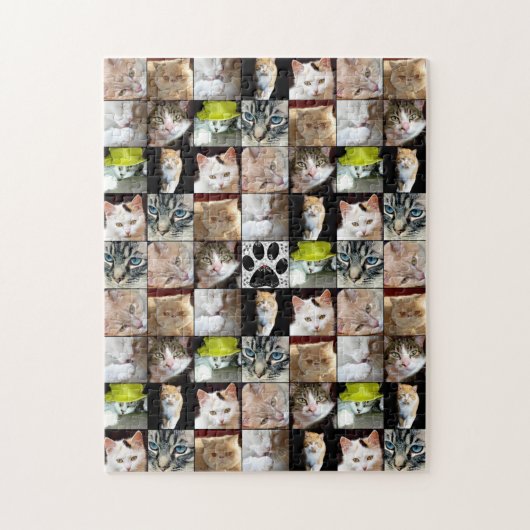 Katzen-Foto-Collage Puzzle (Vertikal)