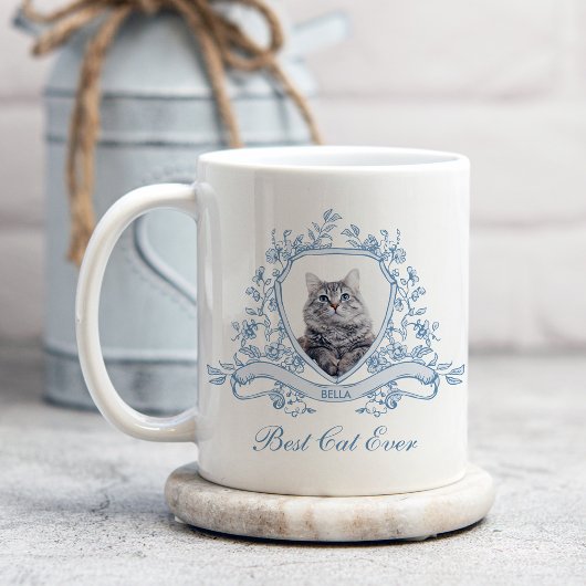 Katzen-Foto in einem Chinoiserie-Wappen | Beste Ka Kaffeetasse