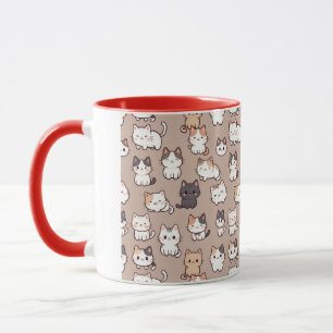 Katzen-Foto-Muster, Tasse