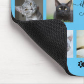 Katzen-FotoCollage mit Paw Prints Mouse Pad Mousepad (Ecke)