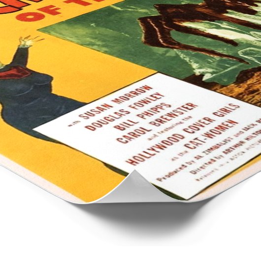 Katzen Frauen des Mondplakats Poster (Ecke)