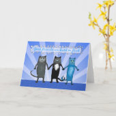 Katzen-Freunde, gute Freunde sind hart zu finden Karte (Gelbe Blume)