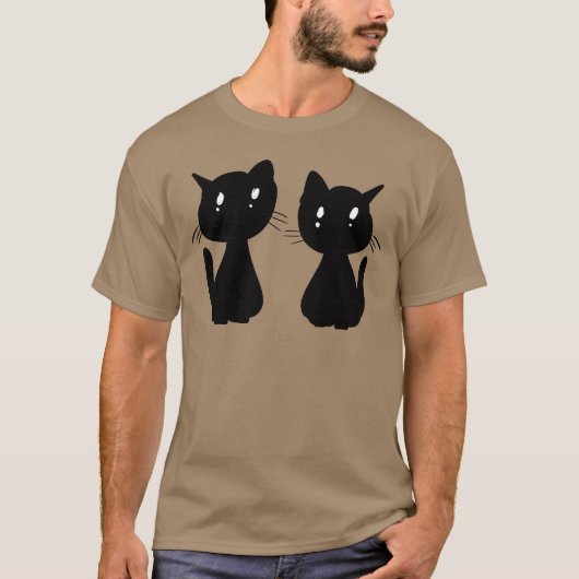 Katzen Freunde Tiere niedlich Haustier Cartoon Fam T-Shirt (Vorderseite)