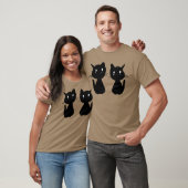 Katzen Freunde Tiere niedlich Haustier Cartoon Fam T-Shirt (Unisex)