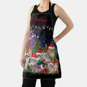 Katzen Frohe Weihnachts-Light-Schürze Schürze (InSitu)