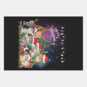 Katzen Frohe Weihnachtslicht Geschenkpapier Set (Vorderseite)