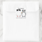 Katzen fühlen sich besser ermutigt maßgeschneidert quadratischer aufkleber (Tasche)