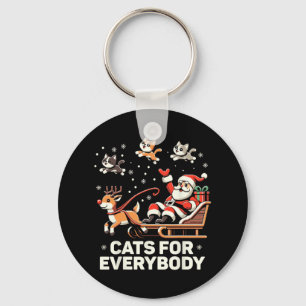 Katzen für alle - Funny Christmas Cat Xmas Wome Schlüsselanhänger