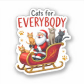 Katzen für alle Katzen Weihnachten Weihnachten Aufkleber (Vorderseite)