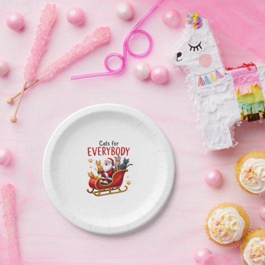 Katzen für alle Katzen Weihnachten Weihnachten Pappteller (Party)