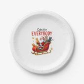 Katzen für alle Katzen Weihnachten Weihnachten Pappteller (Vorderseite)