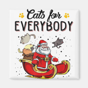 Katzen für alle Weihnachten Cat Lover Geschenk Magnet