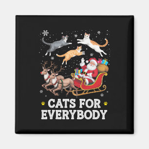 Katzen für alle Weihnachten Funny Weihnachten Weih Magnet