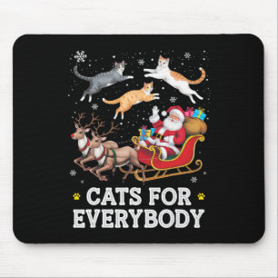 Katzen für alle Weihnachten Funny Weihnachten Weih Mousepad