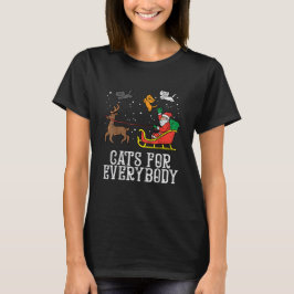 Katzen für alle Weihnachten Katze Funny Xmas Fraue T-Shirt