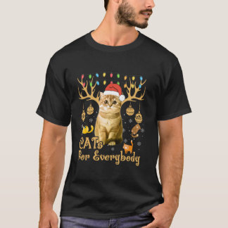 Katzen für alle Weihnachten Katze Funny Xmas Fraue T-Shirt