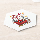 Katzen für alle Weihnachten Katze Funny Xmas Fraue Untersetzer (angewinkelt)