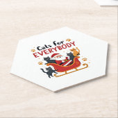 Katzen für alle Weihnachten Katze Funny Xmas Fraue Untersetzer (angewinkelt)