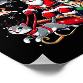 Katzen für alle Weihnachtskatzenfreunde Poster (Ecke)