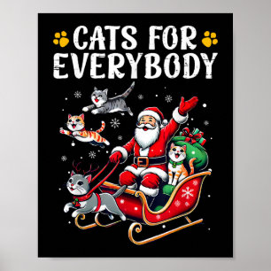 Katzen für alle Weihnachtskatzenfreunde Poster