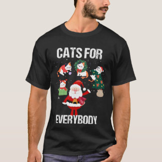 Katzen für alle Weihnachtslustige Katze T-Shirt