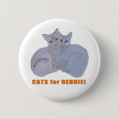 Katzen für Bernie! Button (Vorderseite)