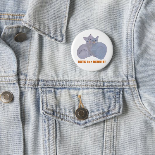 Katzen für Bernie! Button (Beispiel)