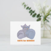Katzen für Bernie! Postkarte (Stehend Vorderseite)
