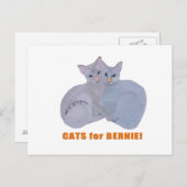 Katzen für Bernie! Postkarte (Vorne/Hinten)