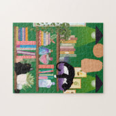 Katzen für Buchhandlungen Puzzle (Horizontal)