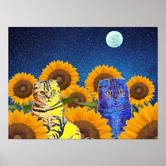 Katzen für die Ukraine Poster (Vorne)