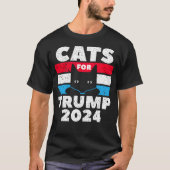 Katzen für die Wahl Trump 2024 T-Shirt (Vorderseite)
