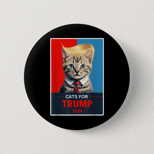 Katzen für die Wahl Trumps 2024 _1 Button (Vorderseite)