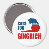 KATZEN FÜR GINGRICH MAGNET (Vorderseite/Rückseite)